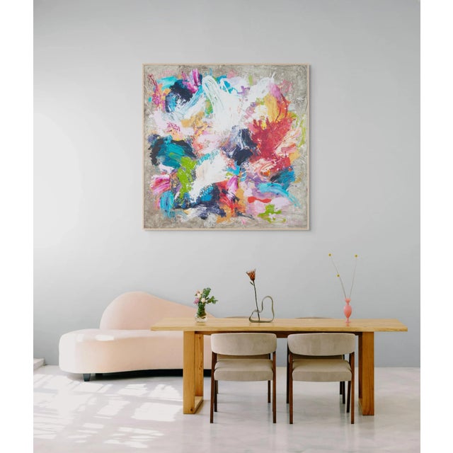 Abstract Contemporary Abstract Acrylics/Mixed Media on Canvas "Lumiere" by Carolina Alotus For Sale - Image 3 of 12