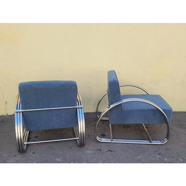 Large 20th Century Chrome Armchairs by Ralph Lauren, 1980s, Set of 2 For Sale - Image 6 of 18