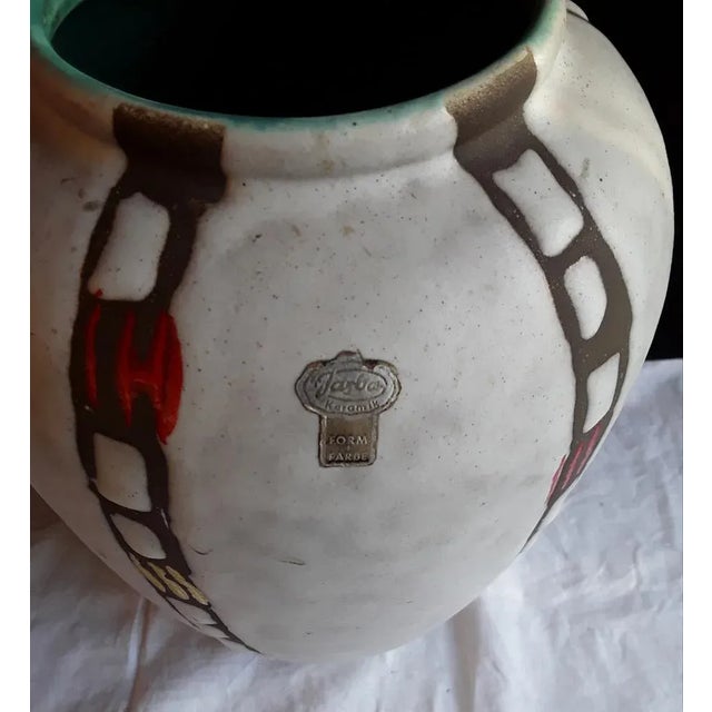 Vintage German Ceramic Vase, 1960s For Sale - Image 4 of 6