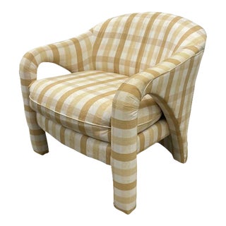 1980s Kagan for Preview Style Post Modern Sculptural Upholstered Chair For Sale