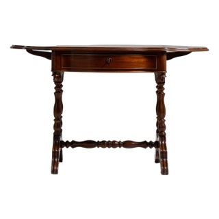Napoleon III Mahogany Pembroke Drop-Leaf Table, Second Empire Style, France, 19th Century For Sale
