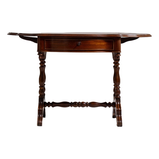 Napoleon III Mahogany Pembroke Drop-Leaf Table, Second Empire Style, France, 19th Century For Sale