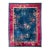 Antique Art Deco Asian Botanical Garden Magenta Rug 9.2 x 11.8 For Sale