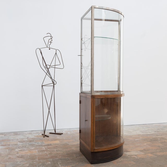 1920s Art Deco Corner Display Cabinet, 1930 For Sale - Image 5 of 12
