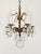 Shabby Chic Antique 5 Arm 5 Light Tiny Dancer Brass Cut Lead Glass Crystal Chandelier For Sale - Image 3 of 12