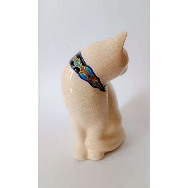 Ceramic Cat from Longwy, 1970s For Sale - Image 6 of 10