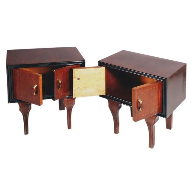 Art Deco Nightstands by Testolini & Salviati, Venice, 1930s, Set of 2 For Sale - Image 4 of 8