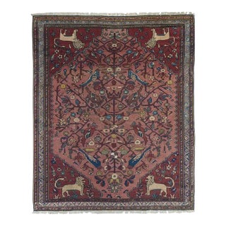 Antique Malayer Rug 5'4'' x 6'4'' For Sale