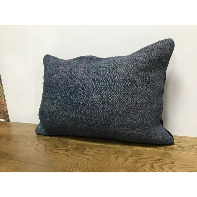 Tribal Turkish Tribal Handmade Hemp Kilim Pillow Cover For Sale - Image 3 of 6