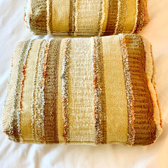 Textile Mid-Century Boho Chic Kilim Accent Decorative Pillows - A Pair. For Sale - Image 7 of 8