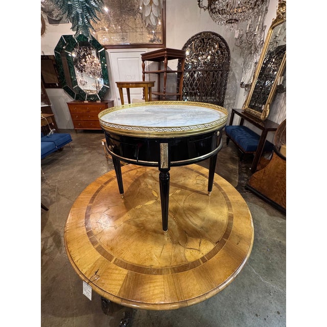 Early 21st Century Jansen Manner Black Lacquer Side Table For Sale - Image 5 of 7