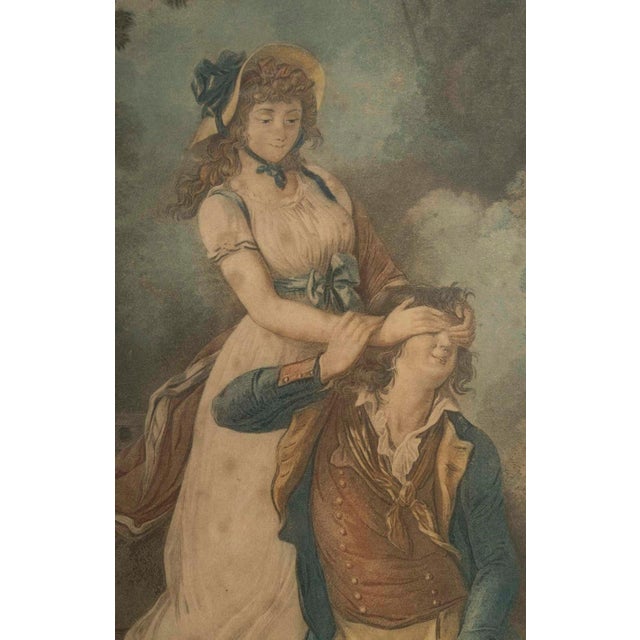 Schall P and Descourtis, 1800s, Watercolors, Set of 2 For Sale - Image 5 of 13