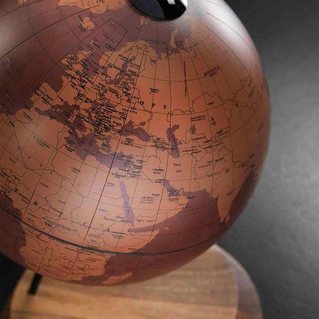 Contemporary Tecnocuoio Bridge Globe by Zoffoli Mappamondi For Sale - Image 3 of 5