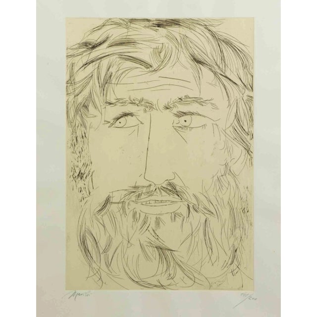 Giacomo Manzú, Hommage to Michelangelo, Original Etching, 1975 For Sale - Image 4 of 4