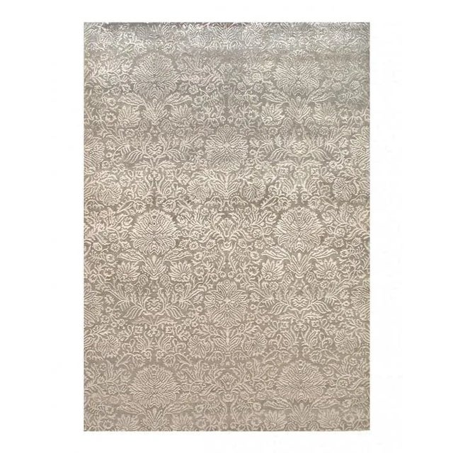 2020s Pasargad Tan Damask Tabriz Silk and Wool For Sale - Image 4 of 4