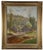 A Nineteenth Century oil on canvas of a rocky landscape with women folding linens beside the river's edge. Signed; A. B....