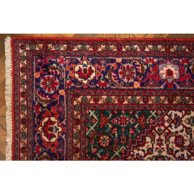 Textile Hand-Knotted Middle Eastern Seneh Rug For Sale - Image 7 of 9