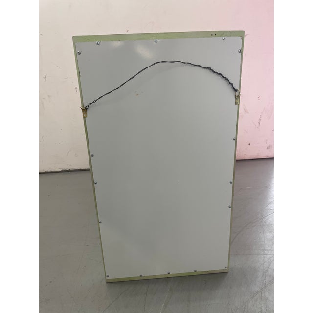 Wood Custom Metallic Green Lacquer Bamboo Mirror – Hollywood Regency Style, 41” For Sale - Image 7 of 7