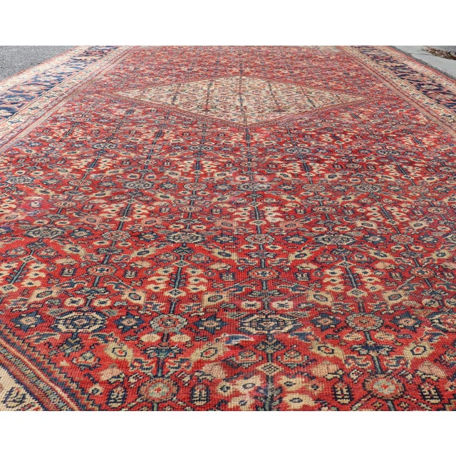 Antique Persian Sultanabad Large Gallery Rug With Sub-Geometric Motifs For Sale - Image 13 of 16