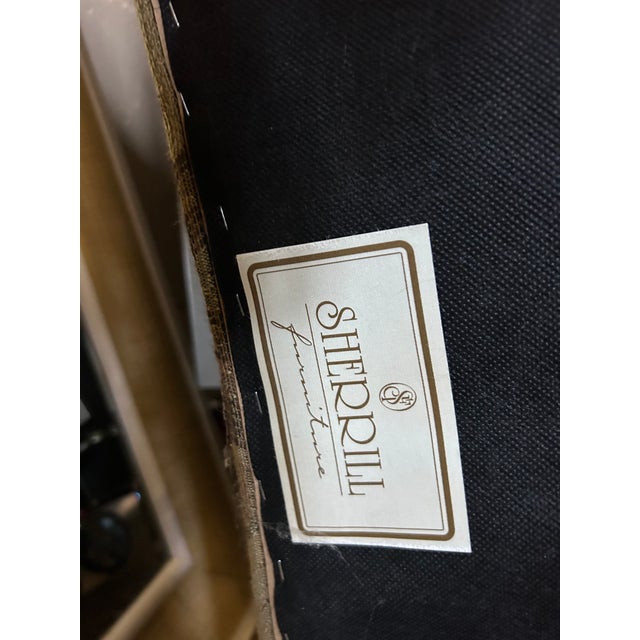 Tapestry Ottoman by Sherrill For Sale - Image 9 of 9