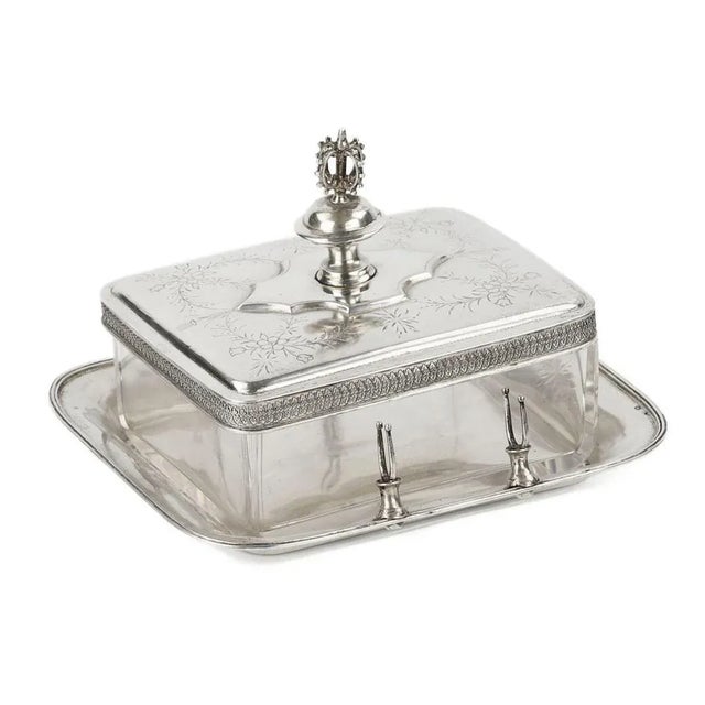 Silver Austrian Silver Oiler with Glass, 1890s For Sale - Image 8 of 8