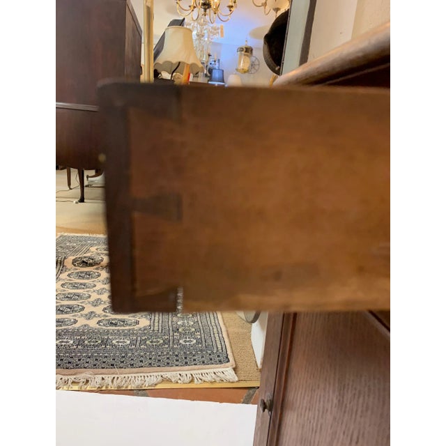 Antique Oak and Marble Cabinet Stand For Sale - Image 11 of 13