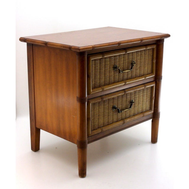 Faux Bamboo 2 Drawers Nightstand Chairish