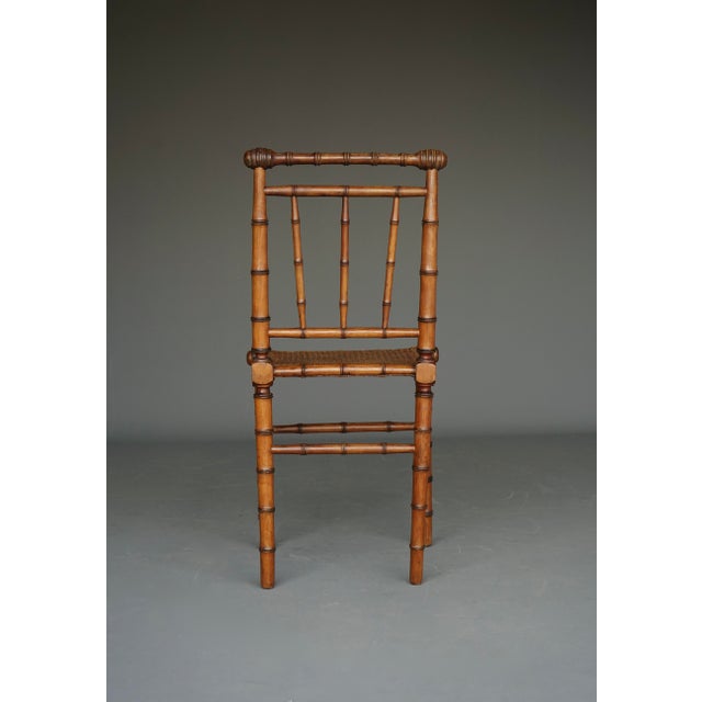Antique American Faux Bamboo Side Chair, 1880s For Sale - Image 4 of 15