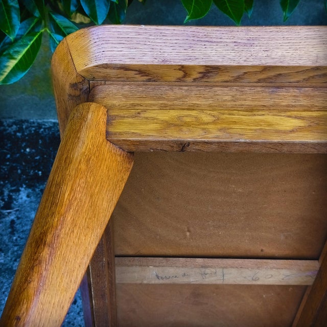 Coffee Table in Oak with Yellow Tiled Top, France, 1950s For Sale - Image 18 of 18