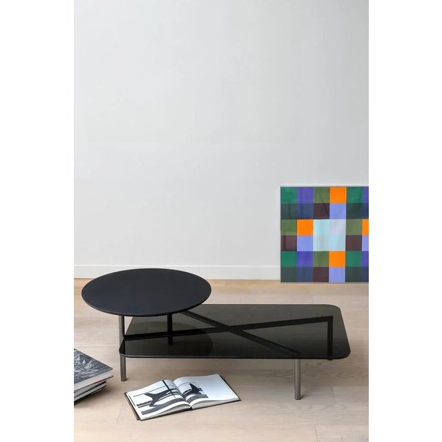 Patricia Urquiola Smoked Glass Bitop Coffee Table by Rodolfo Dordoni For Sale - Image 4 of 7