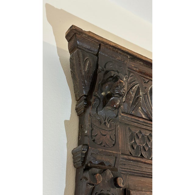 Traditional 19th Century Renaissance Revival Hand-Carved Walnut Wall Mirror With Original Foxed Glass For Sale - Image 3 of 12