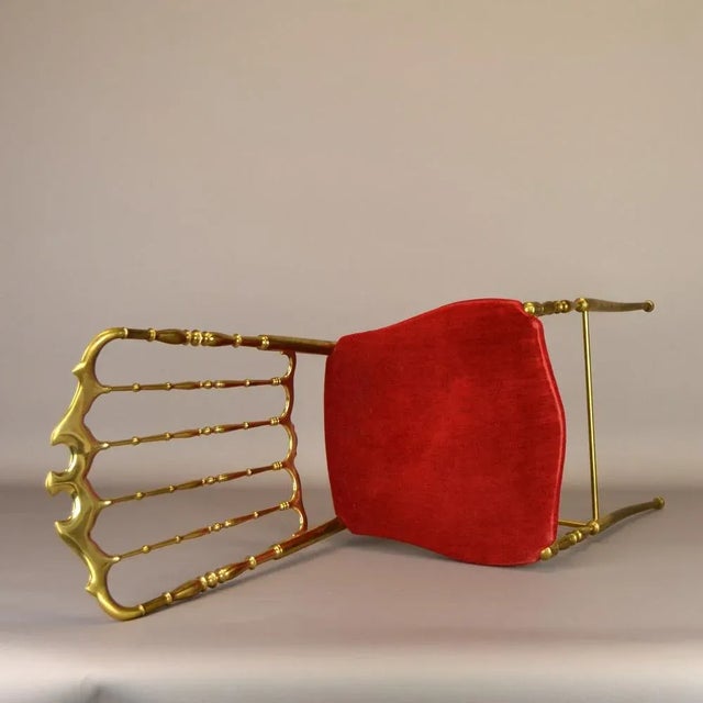 Gold Italian Brass Chair Model Chiavari, 1950s For Sale - Image 8 of 9