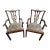 Late 20th Century Chippendale Style Side Chairs With Ralph Lauren Upholstery - A Pair For Sale