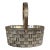 Vintage Raimond Silverplate Petite Woven Basket With Hinged Handle For Sale