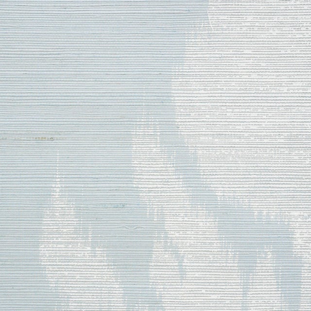 Schumacher Sample - Schumacher Agra Sisal Wallpaper in Sky For Sale - Image 4 of 5