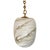Italian Handblown Faux Alabaster Glass Pendant With Brass Chain and Fittings For Sale