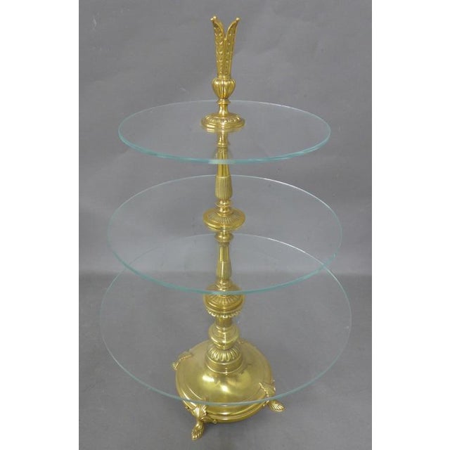 Dore Bronze 3 Tier Center Piece Dessert Tray Stand Chairish