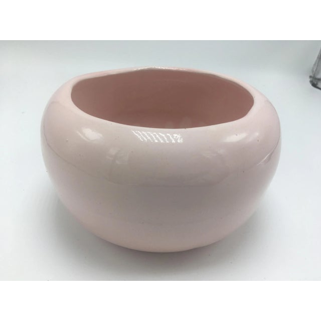 1960s Vintage Mid Century Pink Handmade Bowl For Sale - Image 4 of 7