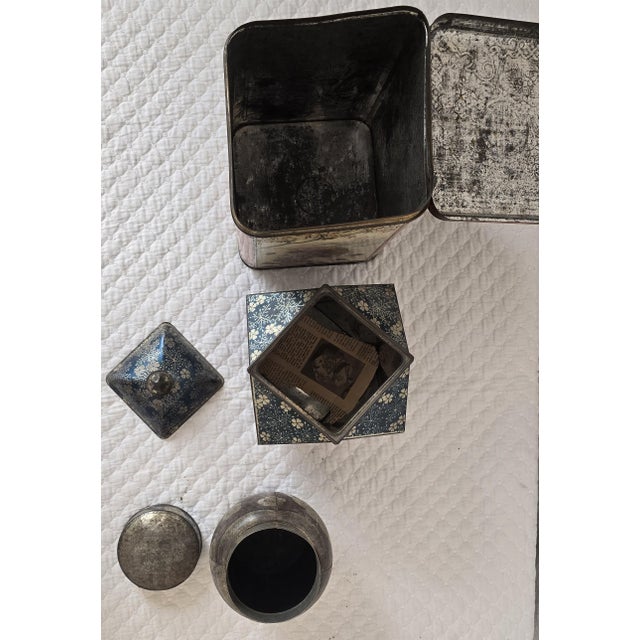 Three Antique Japanese Tole Tea Caddies For Sale - Image 4 of 4