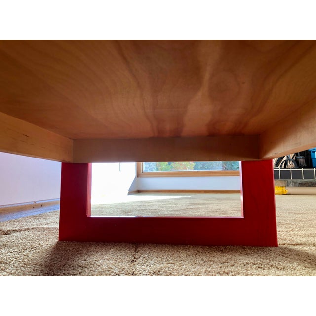 1970s Red Six Drawer Modern Dresser For Sale - Image 10 of 11