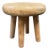 Sculptural Stool Carved From Solid Mango Wood Modern Organic For Sale