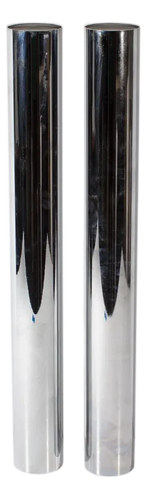 Pair of Philippi Chrome Candle Holders