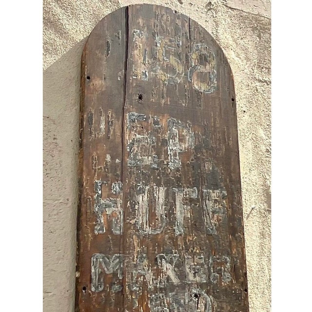Vintage Boho Folk Art Blade Sign For Sale - Image 12 of 12