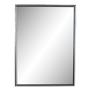Mid to Late 20th Century MCM to Modern Wall Mirror With Silver Anodized Aluminum Rectangular Frame
