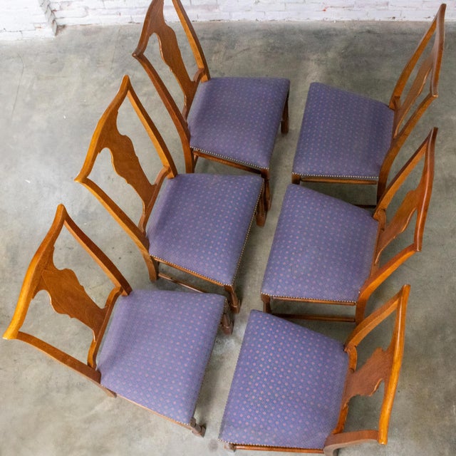 Late 20th Century Georgian Style Baker Dining Chairs W/Solid Splat & Turned Front Legs Set of 6 For Sale - Image 15 of 18