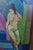 Teal 1960s Nude Portrait Oil Painting For Sale - Image 8 of 8