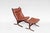 Set of Cognac Leather Highback Siesta Chair and Ottoman by Ingmar Relling for Westnofa, 1970s For Sale - Image 9 of 9