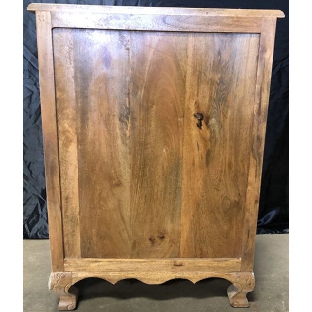 Coastal Coastal Boho 3-Drawer Carved Nightstand For Sale - Image 3 of 7