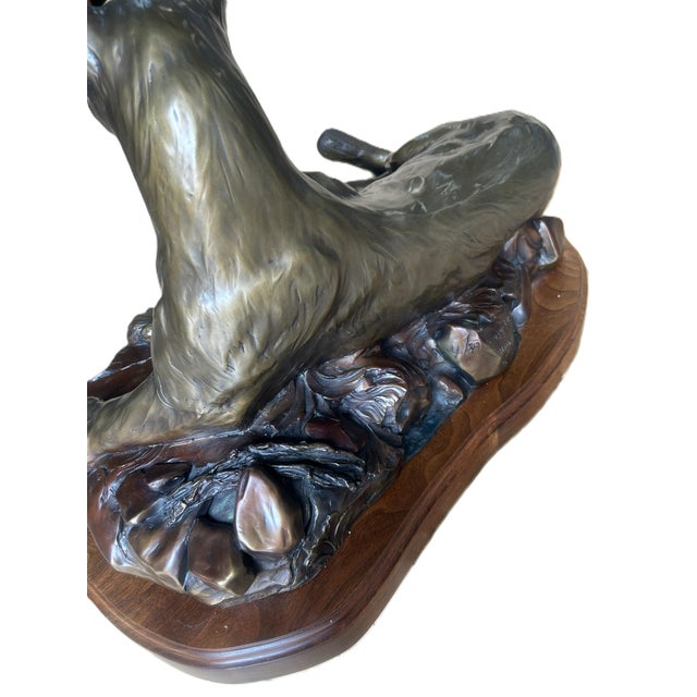 1990s "Cougar Bluff" Bronze Sculpture by Danny D. Edwards For Sale - Image 9 of 13