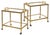 20th Century French Bamboo Effect Brass & Glass Drinks Trolley, 1970s, Set of 2 For Sale